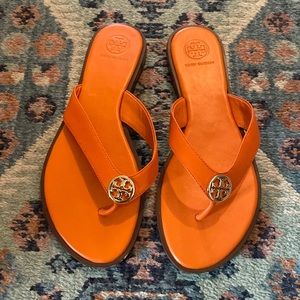 Orange Tory Burch sandals